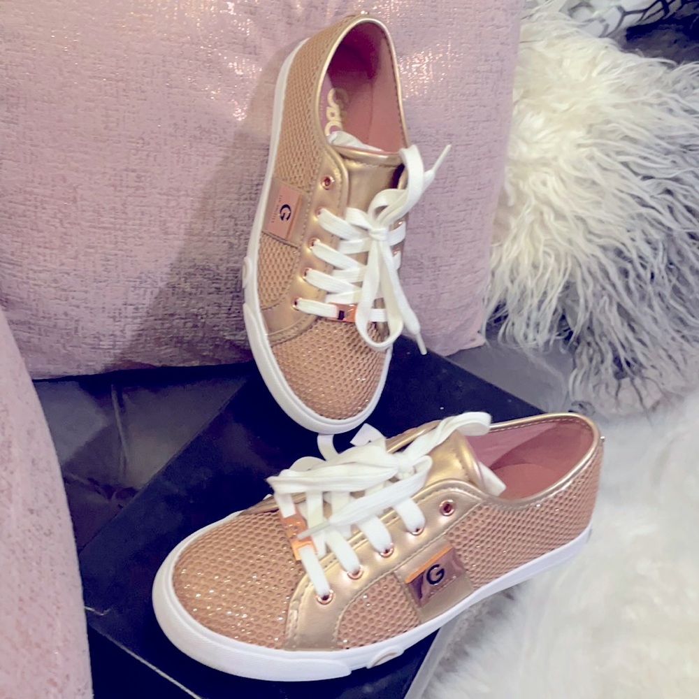 Guess Rose Gold Shimmer Sneakers